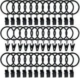 16 x Brand New Bosdontek 40 pieces curtain clip curtain rod 32 mm curtain clips plating process curtain rings with clips curtain hooks suitable for metal rod with diameter black  - RRP €225.76