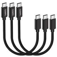 1 x RAW Customer Returns SUMPK USB C to USB C Cable 20cm 3 Pack , USB C Cable Short 60W Power Delivery PD compatible with Samsung Galaxy S21 S21 S20 Ultra Note 20, Pixel 4 3 XL - RRP €7.04