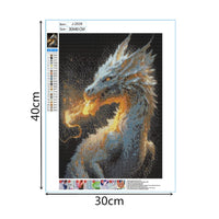 8 x Brand New 5D Diamond Art Painting Kit, Diamond Painting Pictures Set, Diamond Painting Rhinestone Embroidery Painting Painting Set for Adults, Children, Home, Wall Decorations Dragon G  - RRP €55.92