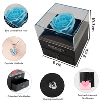 1 x RAW Customer Returns Handmade Preserved Roses Jewelry Gift Box with Sliver Necklace for Her, Infinity Roses, Mother s Day, Christmas, Anniversary, Valentine s Day, Wedding Anniversary Gifts for Her Girlfriend Women - RRP €18.64