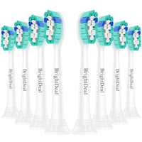 1 x RAW Customer Returns BrightDeal replacement brushes for Philips Sonicare - toothbrush attachments replacement brushes compatible with Sonicare HealthyWhite, FlexCare, EasyClean electric toothbrush, pack of 8 white - RRP €14.99