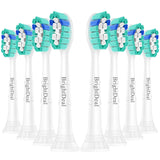 1 x RAW Customer Returns BrightDeal replacement brushes for Philips Sonicare - toothbrush attachments replacement brushes compatible with Sonicare HealthyWhite, FlexCare, EasyClean electric toothbrush, pack of 8 white - RRP €14.99