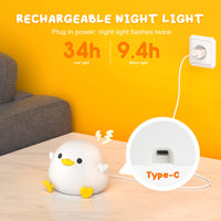 1 x RAW Customer Returns UNEEDE LED night light for children, cute animal night light, DoDo Duck Kawaii silicone nursing light children s night light dimmable touch USB lamp for baby room breastfeeding, children s gifts baby Benson  - RRP €19.67