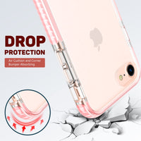 1 x RAW Customer Returns MATEPROX case compatible with iPhone 8 iPhone 7 iPhone SE 2020 iPhone SE 2020 mobile phone case, robust bumper protective case, shockproof clear protective case for iPhone 7 8 SE 2020 SE 2022-pink - RRP €13.02