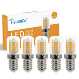 1 x RAW Customer Returns I-SHUNFA E14 LED corn bulb warm white 3000K 5.5W for replacing 50W halogen bulbs, refrigerator lamp 650LM, LED corn cob light bulbs for desk lamps wall lamps, 100-240V set of 5  - RRP €16.13