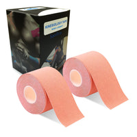 2 x Brand New Kinesiology Tape Physio Tape Therapy Tape for Athletic Sports, Recovery and Physiotherapy Free, Waterproof, Uncut 5cm x 5m, Pink Blue 2 Pack  - RRP €50.4