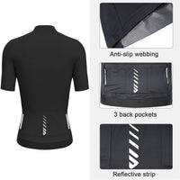 1 x RAW Customer Returns Lo.gas cycling jersey women short sleeve, cycling jersey road bike jersey breathable women bicycle shirt summer bicycle jacket cycling top with pockets black XXL - RRP €36.29