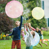 24 x Brand New Pack of 4 large water bubble ball water ball transparent bouncy balloon, inflatable water balloons, magic bubble ball balloons beach garden ball soft gum ball party outdoors small size  - RRP €168.96