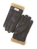 1 x RAW Customer Returns YISEVEN Men s Winter Shearling Sheepskin Leather Gloves Warm Fur Cuff Thick Wool Lined and Rugged Heated for Winter Cold Weather Dress Driving Work Xmas Gifts, Oak Brown Brown S M - RRP €34.3