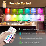 1 x RAW Customer Returns LED RGB Spot Battery with Remote Control, 13 Color Change LED Spots Battery Operated Display Case Lighting Wireless Cabinet Lighting Dimmable Under Cabinet Light Kitchen LED Lamp for Adhesive Cabinet Light Battery - RRP €24.79