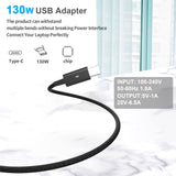 1 x RAW Customer Returns 130W USB C Laptop Power Supply Charger Cable for Precision 5550 3550 3561 3560 5750 2in1 Latitude 7410 7310 5320 5310 5420 5510 5511 5520 XPS 15 9500 9575 17 9700 9575 Charger AC Adapter - RRP €39.99