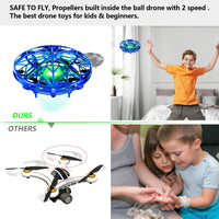 2 x RAW Customer Returns Kizmyee UFO Mini Drone for kids Toys Hand Sensor Quadcopter Infrared Induction Flying Gifts for Boys Girls Indoor Outdoor Aircraft for Beginners - RRP €43.98