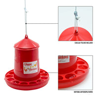 1 x RAW Customer Returns FINCA CASAREJO feeding trough and waterer for chickens - feeder 4 kg and drinker 5 l for chickens and other poultry - durable plastic - including hanging rope - RRP €23.7