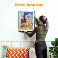 2 x Brand New NAIMOER Princess Diamond Painting Adults, 5D Diamond Painting Pictures Girls Diamond Painting Adults Diamond Painting DIY Diamond Painting for Home Wall D cor 30x40cm - RRP €40.8