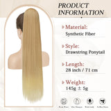 2 x Brand New Sofeiyan Ponytail Hairpiece Hair Extension with Drawstring 70cm Long Straight Braid Ponytail Natural Soft Hair Extension Synthetic Ponytail Extension for Women - RRP €36.0