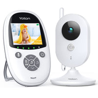 1 x RAW Customer Returns YOTON Baby Monitor, 2.4 LCD Screen Video Camera, No WiFi, Infrared Night Vision, Two-Way Audio, Temperature Display, Smart VOX Mode, 10 Lullabies - RRP €59.99