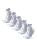 1 x RAW Customer Returns DANISH ENDURANCE 5 Pairs Quarter Running Socks, Technical, Anti-Blister Padding, for Women Men White 35-38 - RRP €43.95