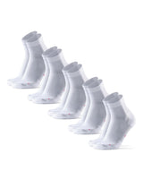 1 x RAW Customer Returns DANISH ENDURANCE 5 Pairs Quarter Running Socks, Technical, Anti-Blister Padding, for Women Men White 43-47 - RRP €33.23