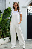 1 x RAW Customer Returns SotRong Jumpsuit Women Casual Adjustable Strap Rompers Loose Retro Harem Rompers Jumpsuits Overalls with Pocket White 2XL - RRP €23.28