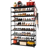 1 x RAW Customer Returns Kitsure Large Shoe Rack Shoe Rack Shoe Rack Shoe Organizer 50-55 Pairs Shoe Tower Unit Shelf Durable Metal Tubes with Plastic Connectors Stackable Shoe Cabinet - RRP €25.2