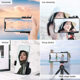 1 x RAW Customer Returns KIWIFOTOS Mobile Phone Hand Grip Holder Smartphone Gimbal Stabilizer with Wireless Remote Shutter -Tripod Monopod Mount Adapter for iPhone Samsung Huawei Mobile Phone Photography - RRP €18.89