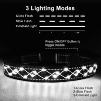 50 x Brand New Luminous dog collar - luminous dog collar - LED flashing light and reflective strips - USB luminous dog collar rechargeable waterproof - adjustable luminous collar - white... - RRP €1140.0