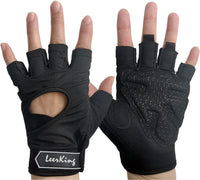 1 x RAW Customer Returns LeerKing Fitness Gloves Mesh Training Gloves Sports Gloves Men and Women for Gym Weight Training Fitness Studio Bicycle Pole Dance Yoga Improved Grips Black L - RRP €16.13