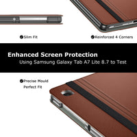 15 x Brand New Soke Case for Samsung Galaxy Tab A7 Lite 8.7 Inch 2021 SM-T220 T225 , Premium PU Leather Business Protective Case, Folio Book Cover Case with ID Pockets for Samsung Tab A7 Lite, Vintage Brown - RRP €180.0