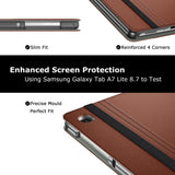 15 x Brand New Soke Case for Samsung Galaxy Tab A7 Lite 8.7 Inch 2021 SM-T220 T225 , Premium PU Leather Business Protective Case, Folio Book Cover Case with ID Pockets for Samsung Tab A7 Lite, Vintage Brown - RRP €180.0