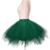 1 x RAW Customer Returns Carnival Women s 80s Blackish Green Puffy Tulle Skirt Tutu Skirts Tulle Petticoat REUSABLE  - RRP €25.2