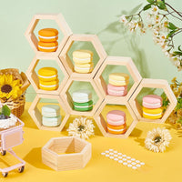 1 x RAW Customer Returns PH PandaHall 10pcs Honeycomb Cupcake Stand Honeycomb Shelves Hexagonal Cake Display Holder Floating Wood Table Sign With 30pcs Adhesive Tape For Baby Shower Birthday Party - RRP €38.49