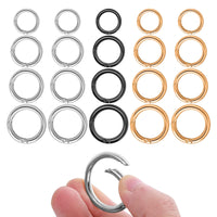 1 x RAW Customer Returns 20 pieces round snap hooks 13 17 19 25 32 mm O-ring zinc alloy snap hook spring split rings key ring small for handicrafts, DIY bag rings handicraft making, bag accessories - RRP €7.04