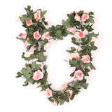 1 x RAW Customer Returns Jewlri 4 pieces 220 cm artificial rose garlands artificial flowers silk flowers flower garland champagne roses hanging for wedding garden party house wedding car decoration champagne - RRP €20.5