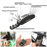 1 x RAW Customer Returns DAWAY Bicycle Repair Tool Set - A35 Bicycle Tool Bag with 120 PSI Mini Bicycle Pump, Multitool, Tire Levers and Self-Adhesive Bicycle Patch - RRP €25.97