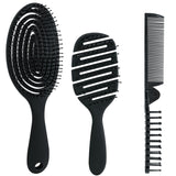 37 x Brand New Qiareoiu 3 Piece Comb Set, Professional HairComb, Hairbrush Without Pulling, Scalp Massage Brush Reduce Frizz Antistatic, Detangling Brush Suitable for Curly Long Hair of All Types - RRP €355.2