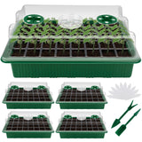 1 x RAW Customer Returns YAUNGEL indoor greenhouse propagation box, thickening XL propagation set 38x24x12 cm mini greenhouse propagation set with lid and ventilation for seeds and seedlings, 4 pieces 160 planting holes, green - RRP €26.99