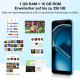 1 x RAW Customer Returns XGODY S21 Mobile Phone Without Contract, 5.5 Inch Cheap Smartphone 1GB 16GB 128GB Expandable Quad Core Android 9 Mobile Phone, Dual SIM Dual Standby, 5MP 5MP Camera, Face ID GPS 3G Mobile Phone Blue  - RRP €58.48