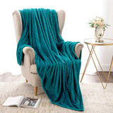 1 x RAW Customer Returns MIULEE Cuddly Blanket Fleece Blanket Flannel Blanket Solid Color Living Room Blankets Couch Blanket Fluffy Throw Microfiber Bedspread Sofa Blanket Blanket For Bed Sofa Bedroom Office 85x95Inch 220x240cm Teal - RRP €46.97