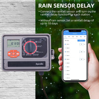 1 x RAW Customer Returns Aqualin Automatic Wi-Fi Watering Computer, Smart App Remote Control via Wi-Fi, Watering System with EU Standard Transformer for Garden, Farmland, Playground and - RRP €109.99