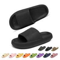 1 x RAW Customer Returns Geweo Slippers Women s Slippers Men s Thick Eva Cozislides Original Slippers Super Soft Clouds Slippers Bath Slippers Non-Slip Bathing Shoes Comfortable Mules Slides Unisex Black 40 41EU - RRP €20.99