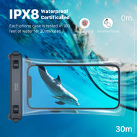 2 x RAW Customer Returns YOSH Waterproof Mobile Phone Case with Crossbody Design Pack of 2 , 7.5 Inch Waterproof Mobile Phone Case with Integrated TPU Seal Design, Mobile Phone Water Protection Case for iPhone, Samsung, Huawei, Xiaomi - RRP €26.08