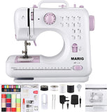 1 x RAW Customer Returns Sewing Machine for Beginners with 5 Languages Manual, 52PCS Accessories, 12 Stitches 2 Speeds Double Thread, MARIG FHSM-505 - RRP €69.99