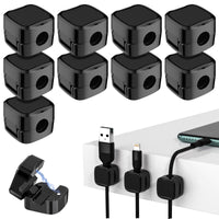 17 x Brand New 9 Pack Cable Holder Cable Clips, Cable Organizer Magnetic Cable Management Self-Adhesive Cable Holder for Desk, Bedside Table, Kitchen, Charging Cable, HDMI, USB, Audio Cable Black  - RRP €448.8