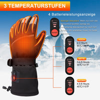 1 x RAW Customer Returns Heated gloves for men and women, 3 adjustable temperature heated gloves with 7.4 V 3000 mAh rechargeable batteries, hand warmer gloves for winter, hiking, motorcycle, skiing, cycling - RRP €59.99