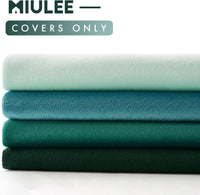 1 x Brand New MIULEE Set of 4 Velvet Cushion Covers Decorative Pillowcase Comfortable Smooth Soft Decoration Accessory Home Living Room Bedroom Offices for Sofa 30X50CM Green Series - RRP €19.2