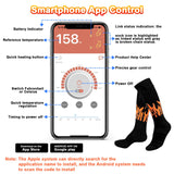 1 x RAW Customer Returns Heated socks, 5000 mAh heated socks, ski socks, foot warmer with 4 adjustable temperatures and APP remote control for men, women, winter, outdoor, camping, fishing, skiing L size 43-53 . - RRP €47.99