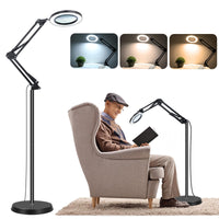 1 x RAW Customer Returns NZQXJXZ Upgraded 3 in 1 Magnifying Glass with Light and Stand, Desktop Magnifying Glass, 10X Real Glass Magnifying Glass Lamp, 3 Color Modes, 10 Stepless Dimmable - RRP €65.99