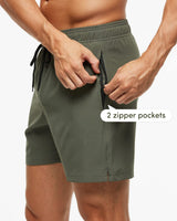 19 x Brand New Adorel Men s Summer Swim Shorts Swimsuit Pockets with Zipper Army Green 2XL - RRP €383.04