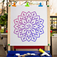 1 x Brand New GORGECRAFT 11.8x11.8 Inch Chakra Mandala Stencil Large Flower Template Reusable DIY Home Signs Decor for Painting on Wood Scrapbook Card Wall Floor Airbrush Drawing Tool Supplies - RRP €19.2