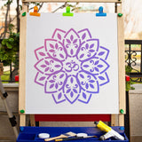 1 x Brand New GORGECRAFT 11.8x11.8 Inch Chakra Mandala Stencil Large Flower Template Reusable DIY Home Signs Decor for Painting on Wood Scrapbook Card Wall Floor Airbrush Drawing Tool Supplies - RRP €19.2